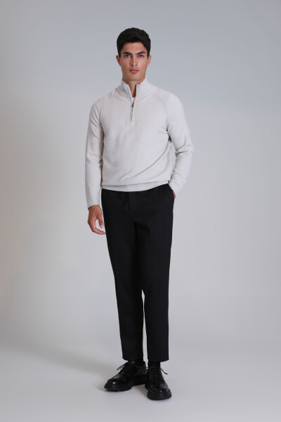 Stavan Men's Sweater Ecru - LUFIAN (1)