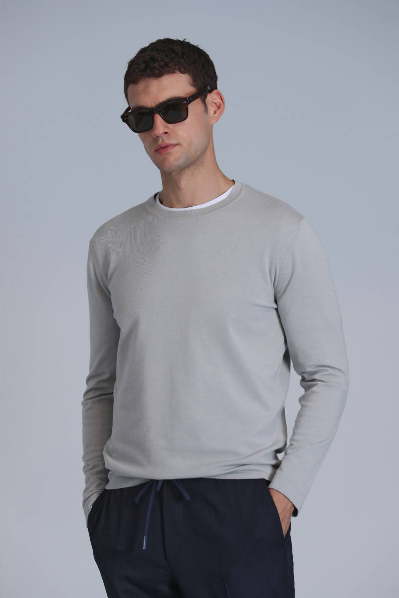 Stone Erkek Kazak Açık Gri - 3