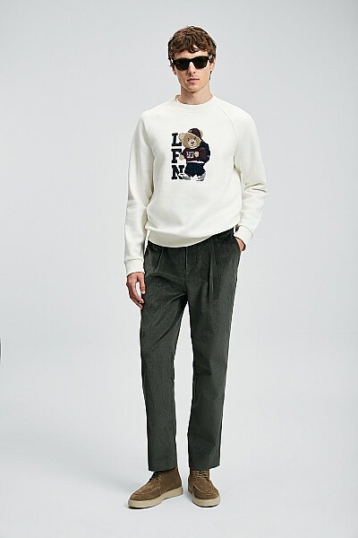 Storm Erkek Sweatshirt Kırık Beyaz - 2