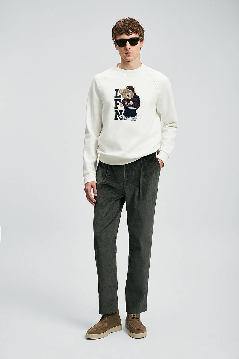 Storm Erkek Sweatshirt Kırık Beyaz - 2