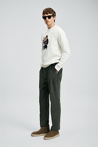 Storm Erkek Sweatshirt Kırık Beyaz - 3