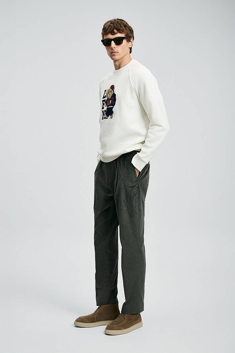Storm Erkek Sweatshirt Kırık Beyaz - 3