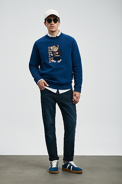 Storm Erkek Sweatshirt Saks - 2