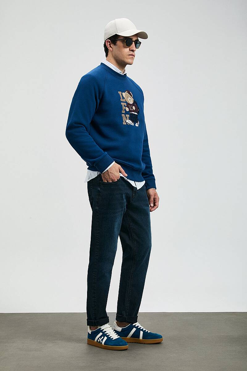 Storm Erkek Sweatshirt Saks - 3