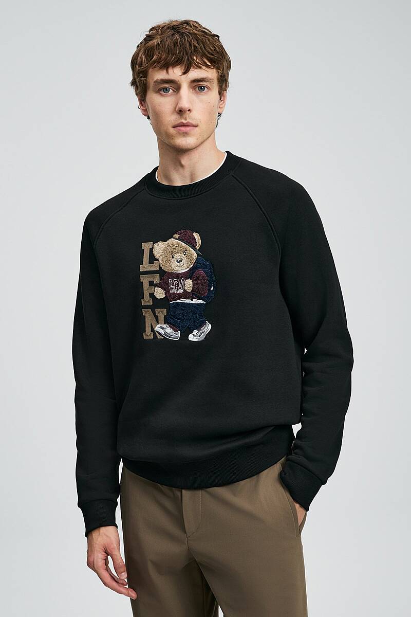 Storm Erkek Sweatshirt Siyah - 1