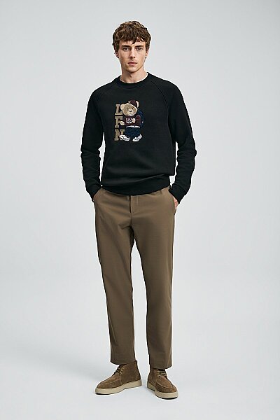 Storm Erkek Sweatshirt Siyah - LUFIAN (1)