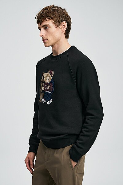 Storm Erkek Sweatshirt Siyah - 4
