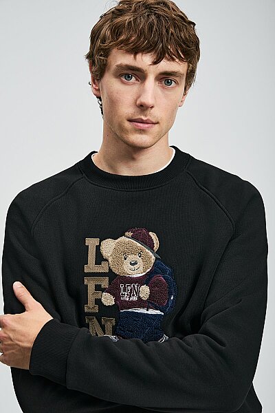 Storm Erkek Sweatshirt Siyah - 5