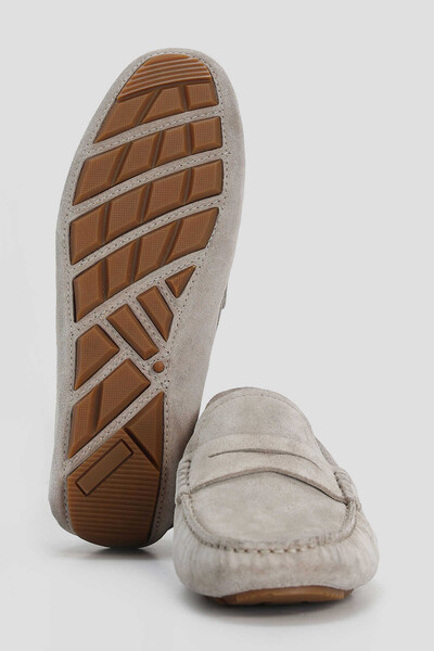 Stroll Men's Leather Loafer Shoes Stone - 4