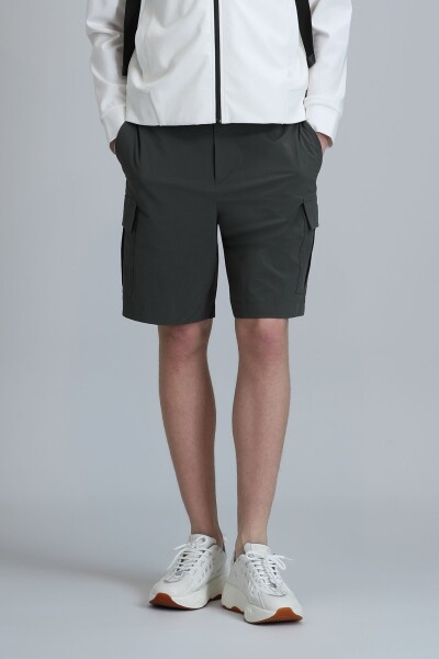 Tech Spor Erkek Chino Şort Slim Fit Yeşil - LUFIAN (1)