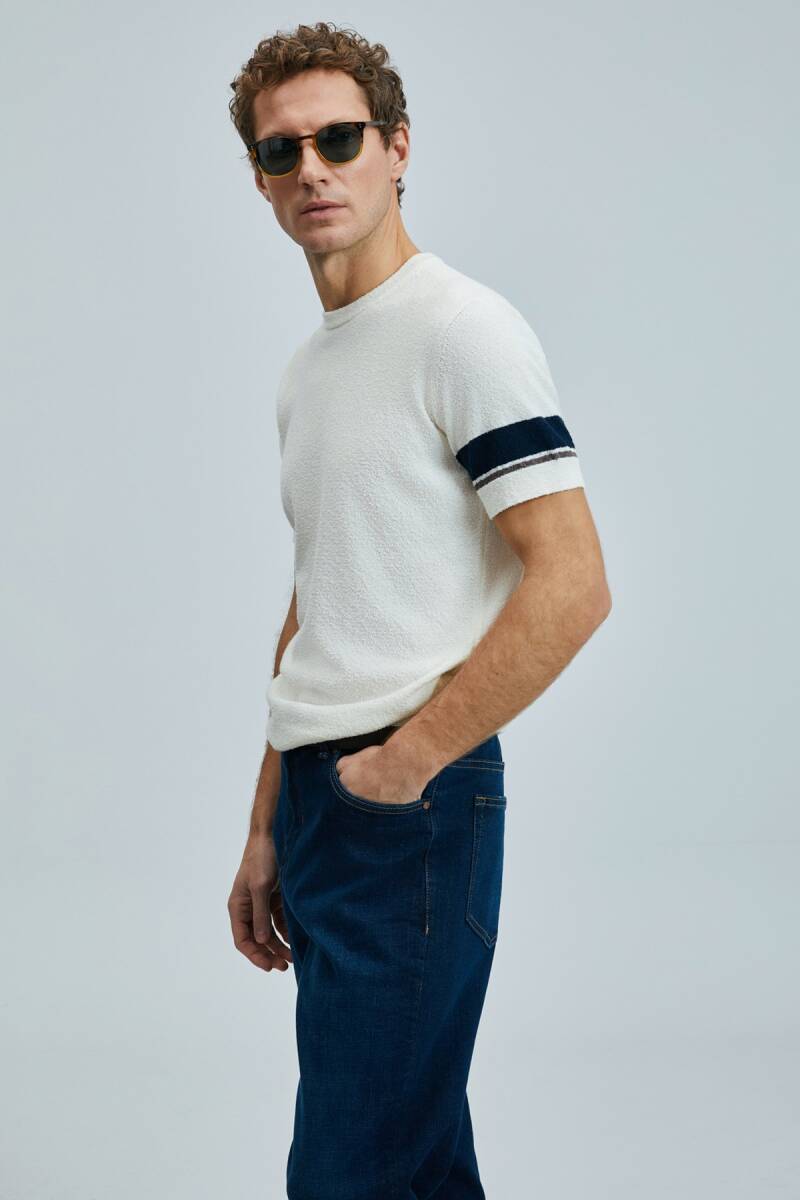 Ted Erkek Pamuklu Kazak Kırık Beyaz - 2