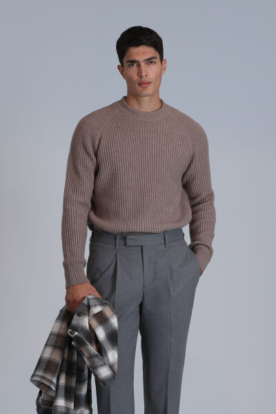 Terra Men's Sweater Mink - LUFIAN