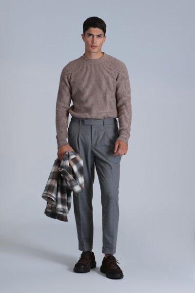 Terra Men's Sweater Mink - LUFIAN (1)