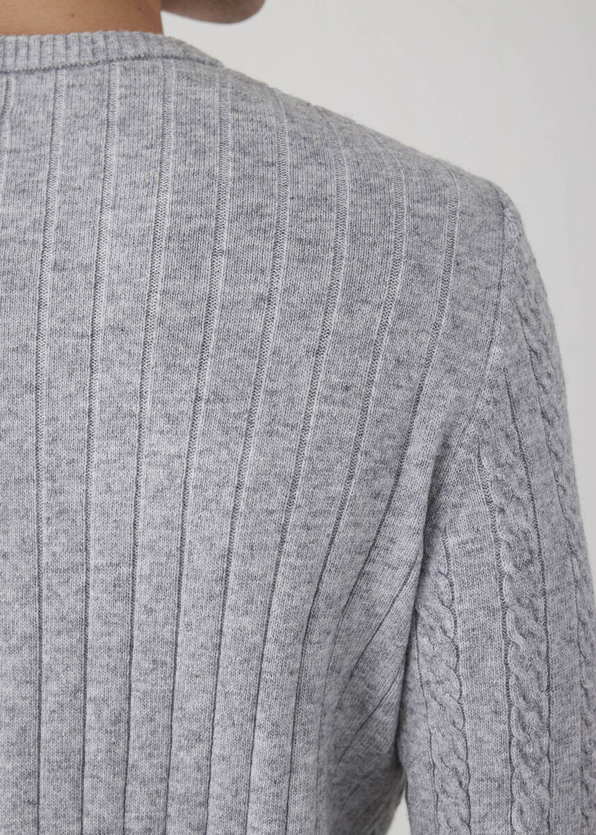 Tetvan Gray Melange Color Hair Knitting Cashmere Knitwear - 6