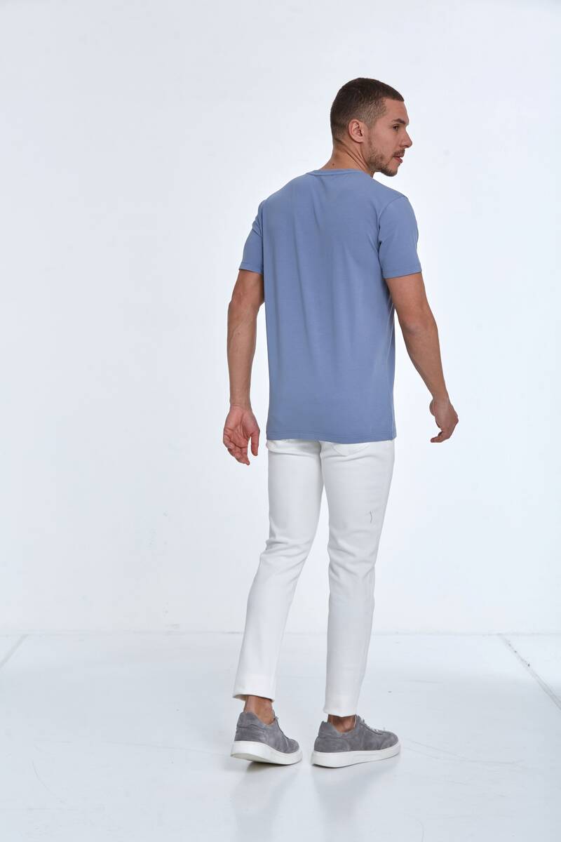Theo Printed Men's T-Shirt Gray - 5