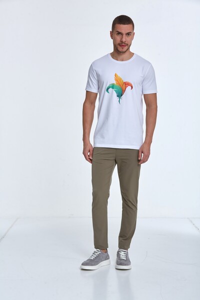 Theo Printed Men's T-Shirt White - 2