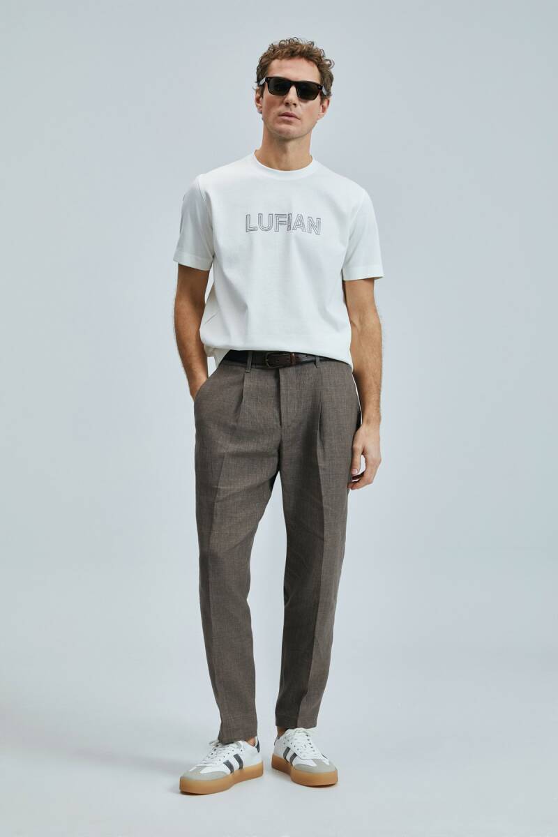 Thınk Modern Grafik T- Shirt Kırık Beyaz - 1