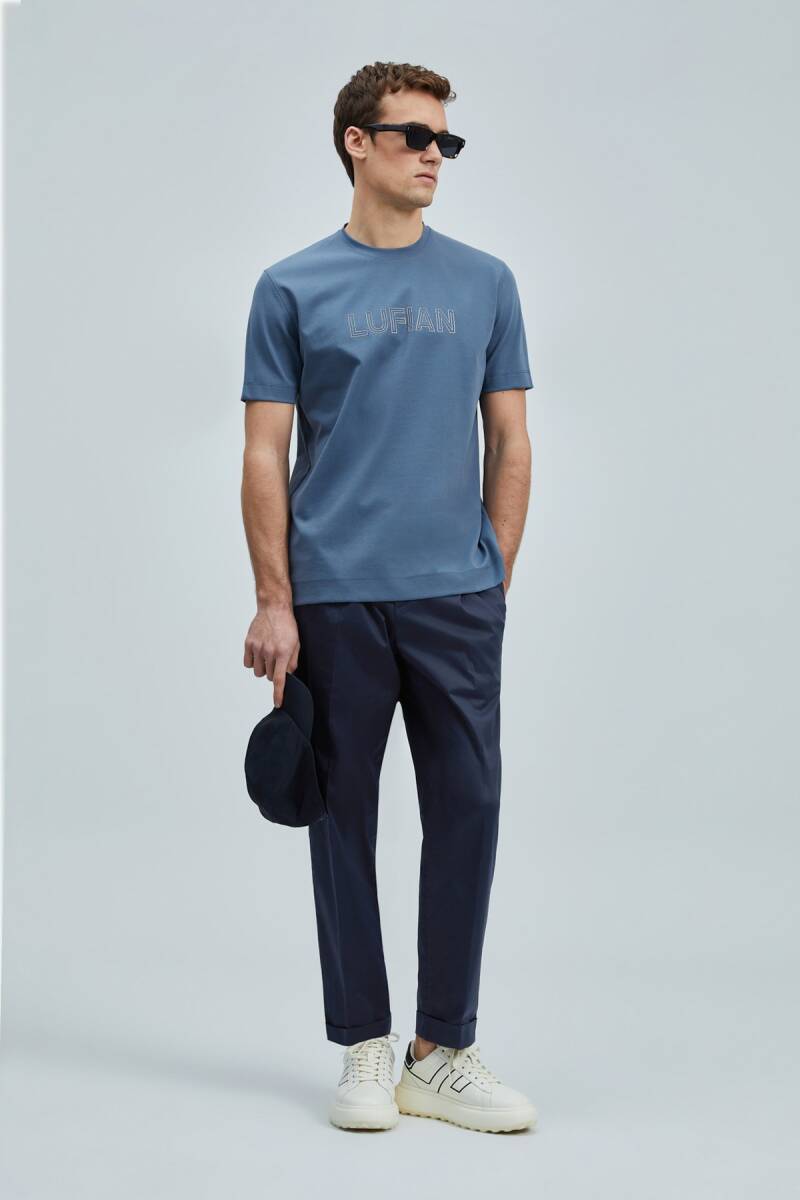 Thınk Modern Grafik T- Shirt Koyu Mavi - 2