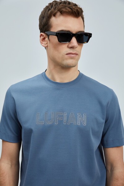 Thınk Modern Grafik T- Shirt Koyu Mavi - 3