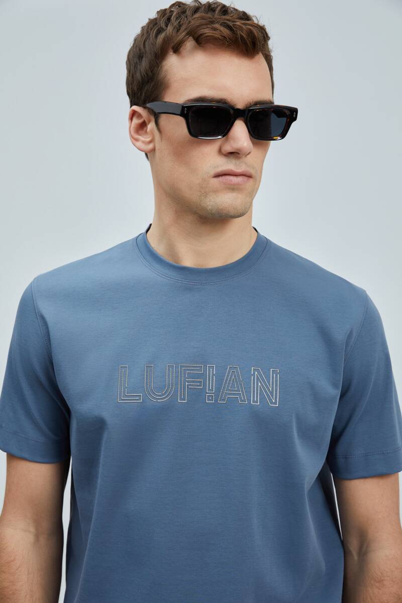 Thınk Modern Grafik T- Shirt Koyu Mavi - 3