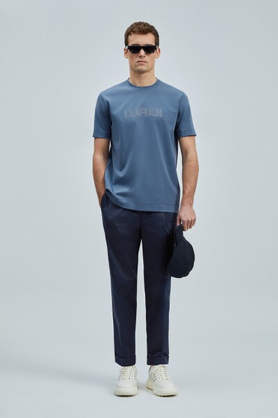 Thınk Modern Grafik T- Shirt Koyu Mavi - 4