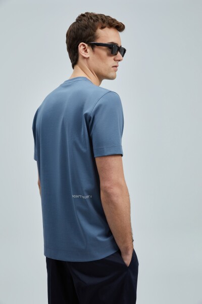 Thınk Modern Grafik T- Shirt Koyu Mavi - 6