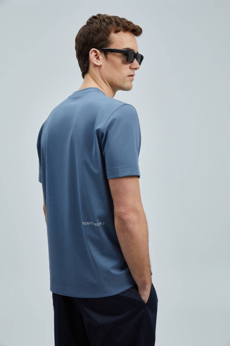 Thınk Modern Grafik T- Shirt Koyu Mavi - 6