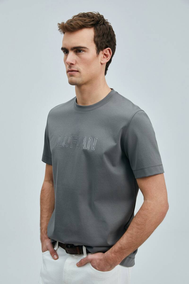 Thınk Modern Grafik T- Shirt Koyu Yeşil - 4