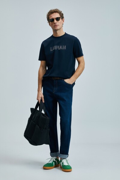 Thınk Modern Grafik T- Shirt Lacivert - LUFIAN (1)