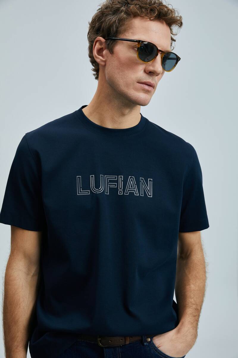 Thınk Modern Grafik T- Shirt Lacivert - 3