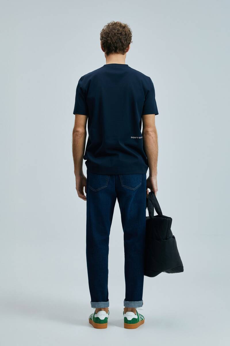 Thınk Modern Grafik T- Shirt Lacivert - 6