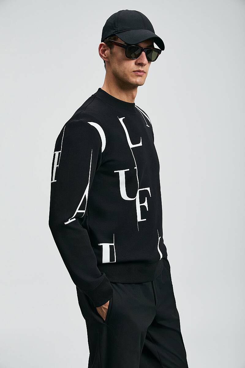 Tıffany Erkek Sweatshirt Siyah - 1