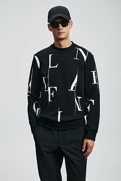 Tıffany Erkek Sweatshirt Siyah - 3