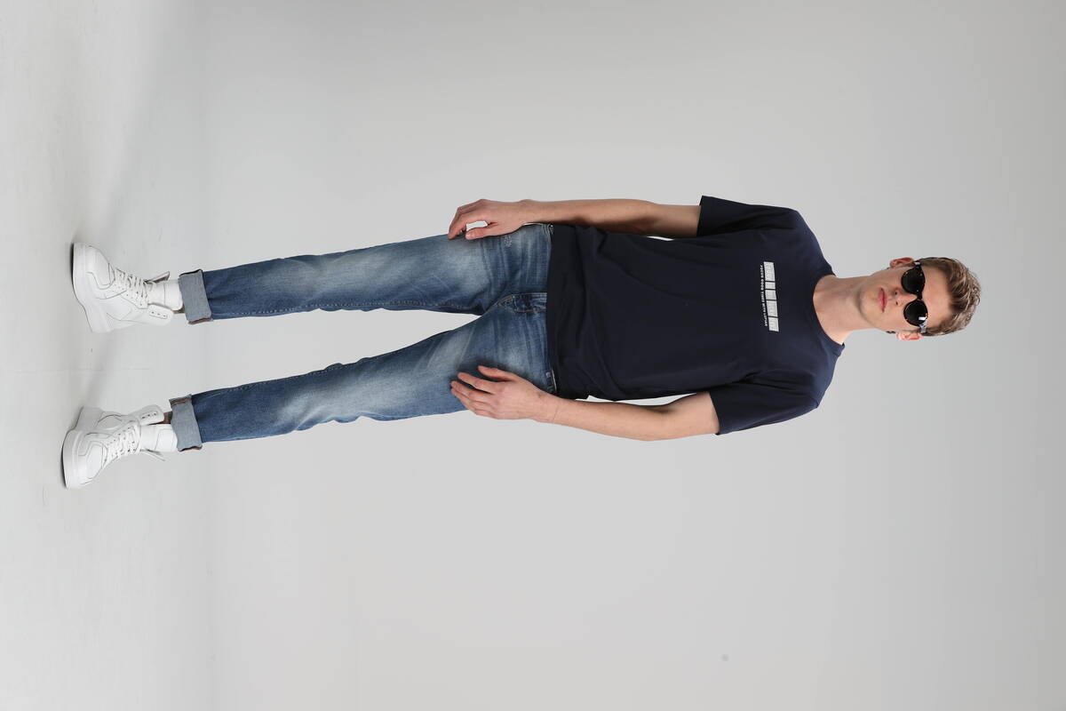 Timur Хлопковая мужская футболка с круглым вырезом