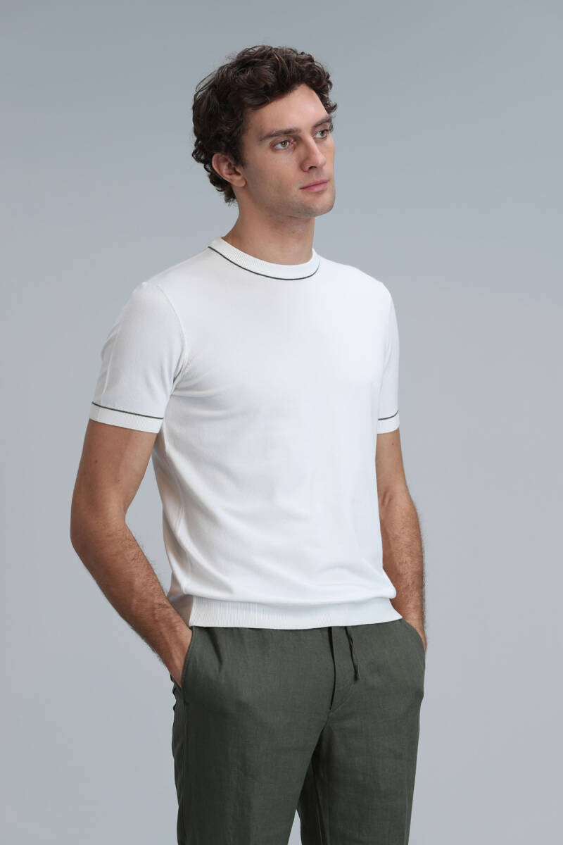 Tıno Men's Sweater Ecru - 1