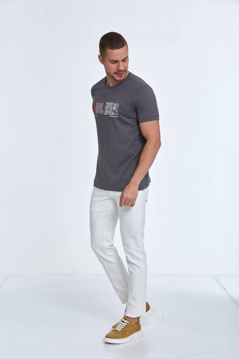Tom Printed Men's T-Shirt Anthracite - 3