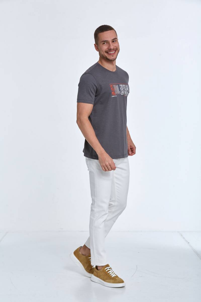 Tom Printed Men's T-Shirt Anthracite - 4