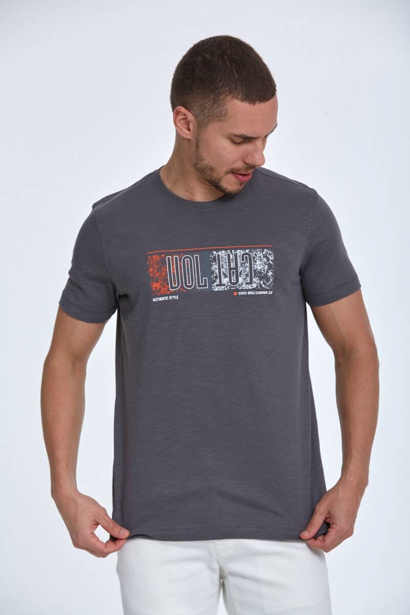 Tom Printed Men's T-Shirt Anthracite - 1