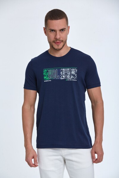 Tom Printed Men's T-Shirt Navy Blue 