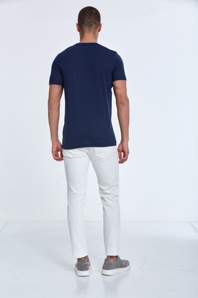 Tom Printed Men's T-Shirt Navy Blue - 5