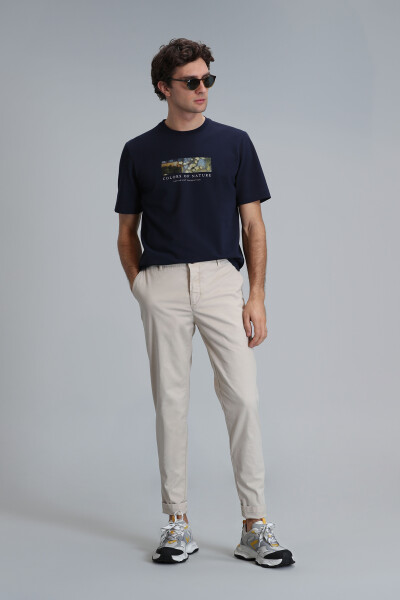 Tom Smart Erkek Chino Pantolon Slim Fit Bej 