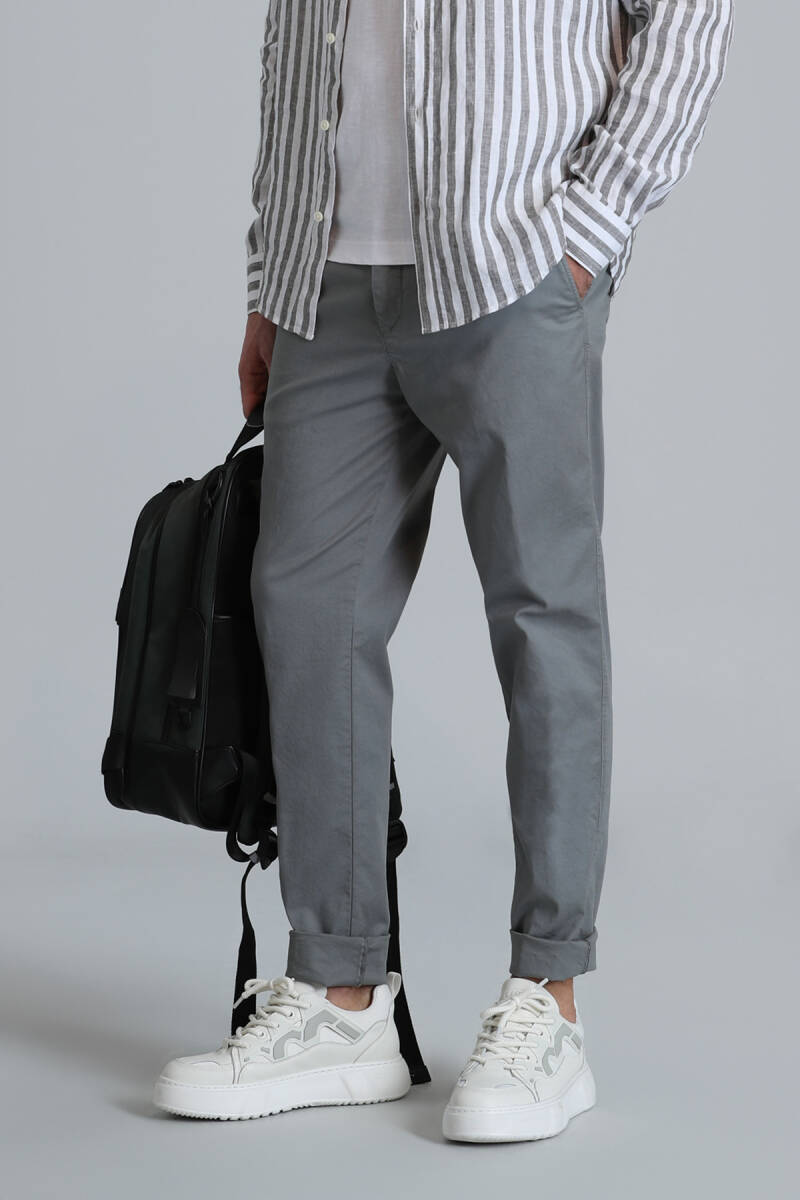 Tom Smart Erkek Chino Pantolon Slim Fit Yeşil - 2