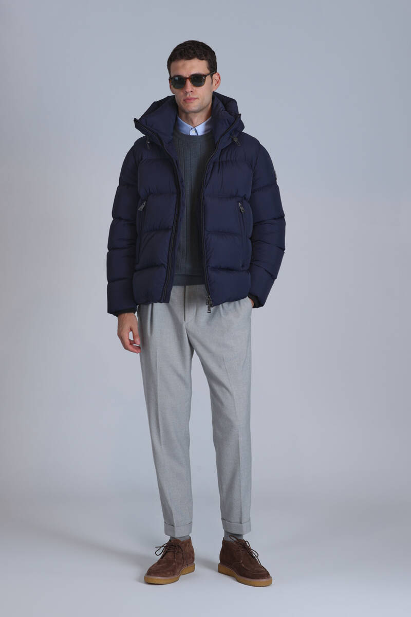 Tommy Goose Down Men's Jacket Navy Blue - 2