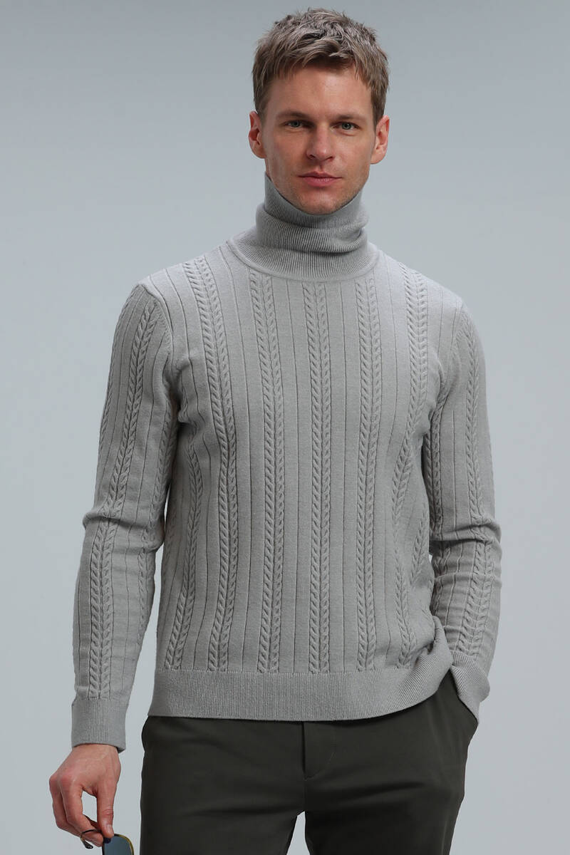 Tony Men's Sweater Light Gray - 1