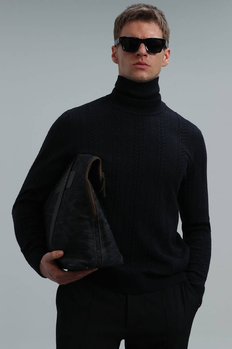 Tony Men's Sweater Navy Blue - 1