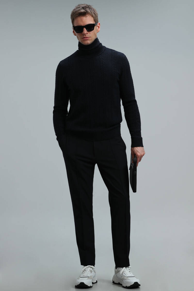 Tony Men's Sweater Navy Blue - 4