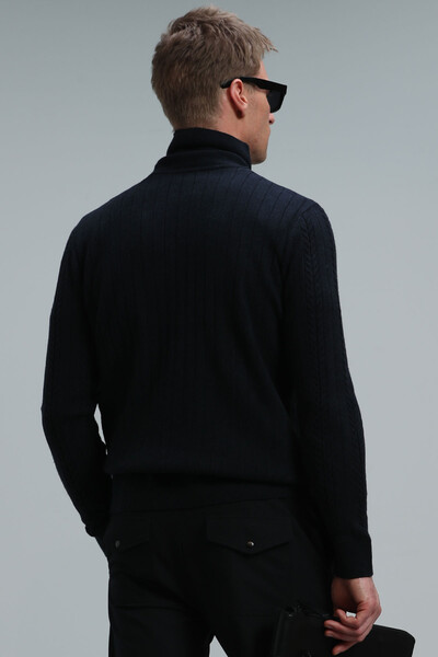Tony Men's Sweater Navy Blue - 6