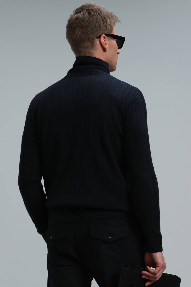 Tony Men's Sweater Navy Blue - 6