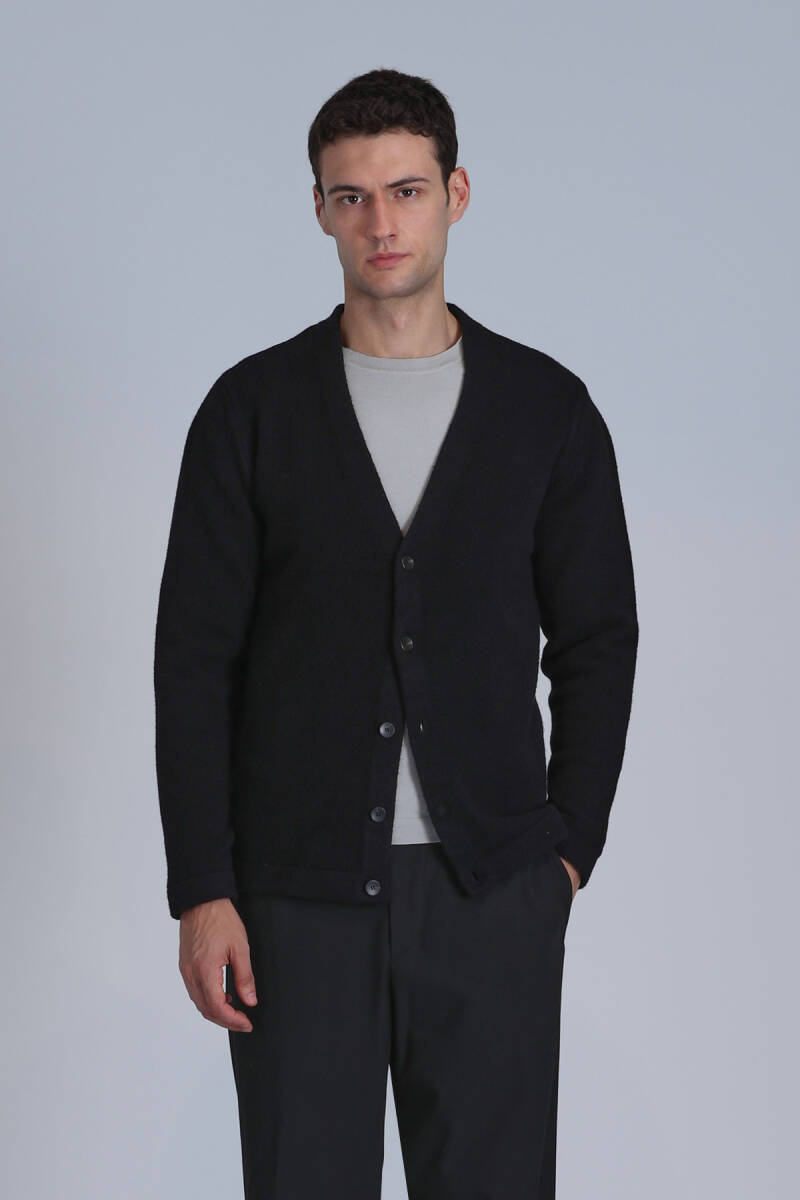Toscano Men's Cardigan Black - 1
