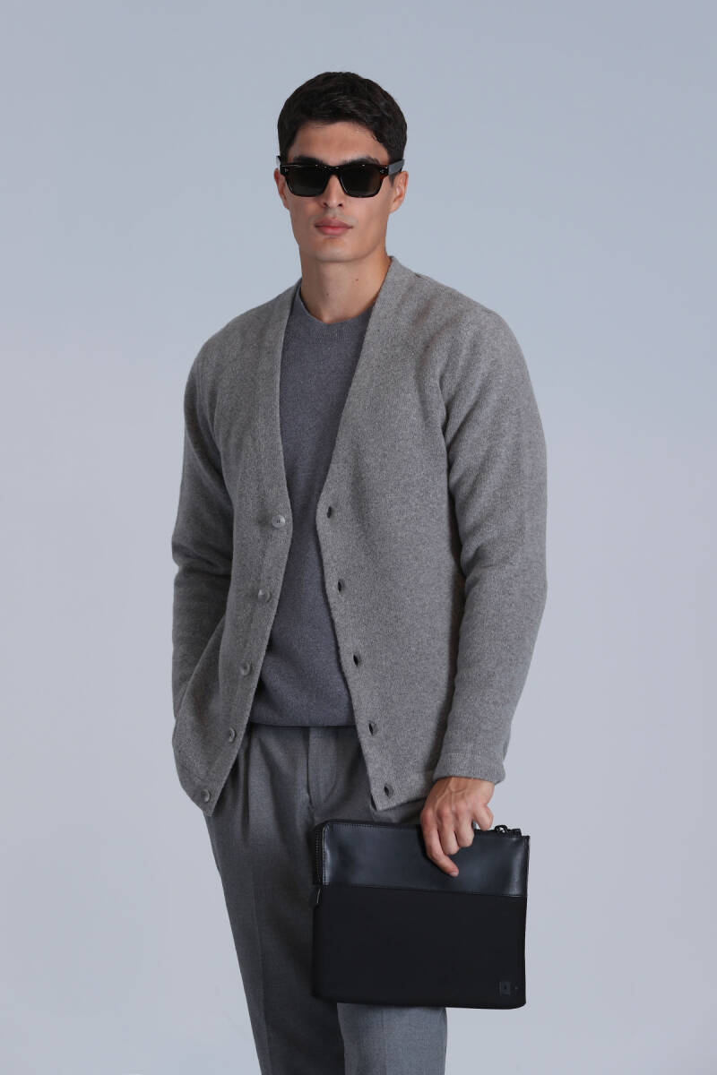 Toscano Men's Cardigan Mink - 5